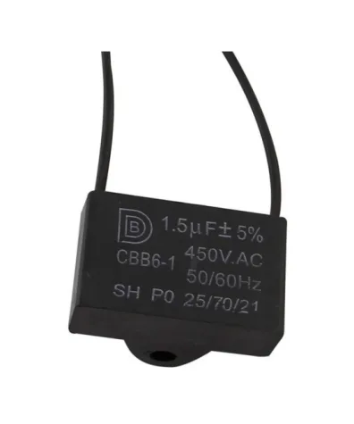 CAPACITOR P/VENT 1,5UF NEGRO 50X1000UN
