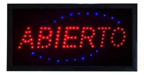 CARTEL LUMINOSO-ABIERTO